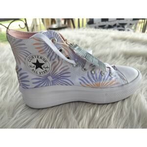 3903) Converse Women Chuck Taylor All Star Move Floral Platform Shoes Size US 9